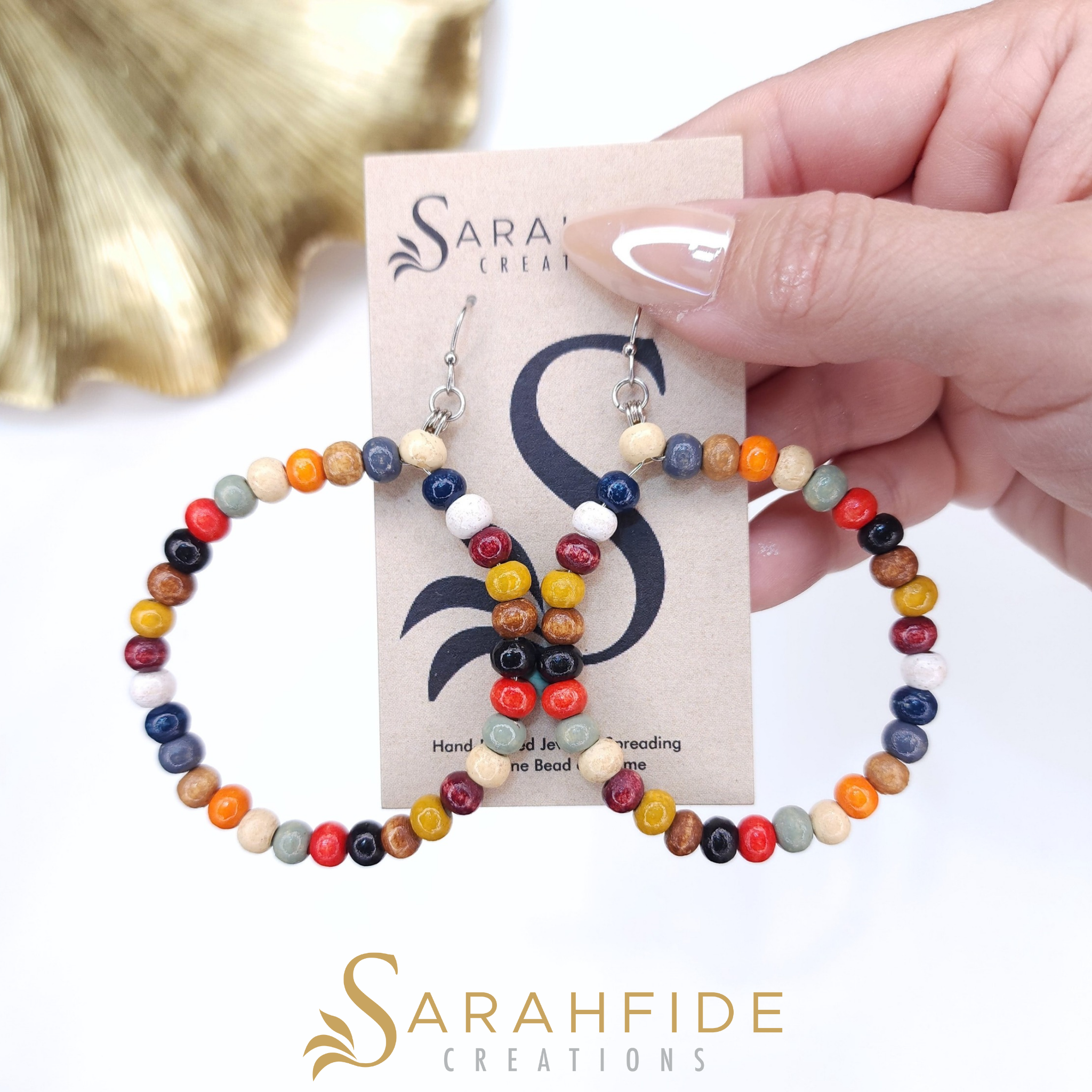 Colorful Blessings Large Round Drop Earrings