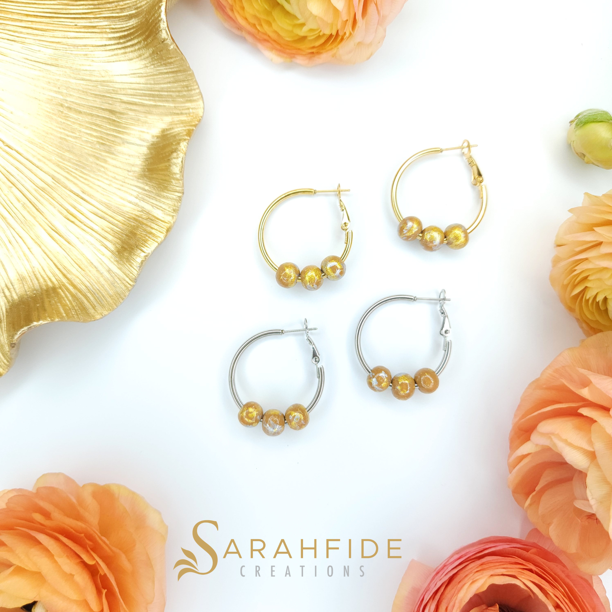 Caramel Lux Small Hoop Earrings