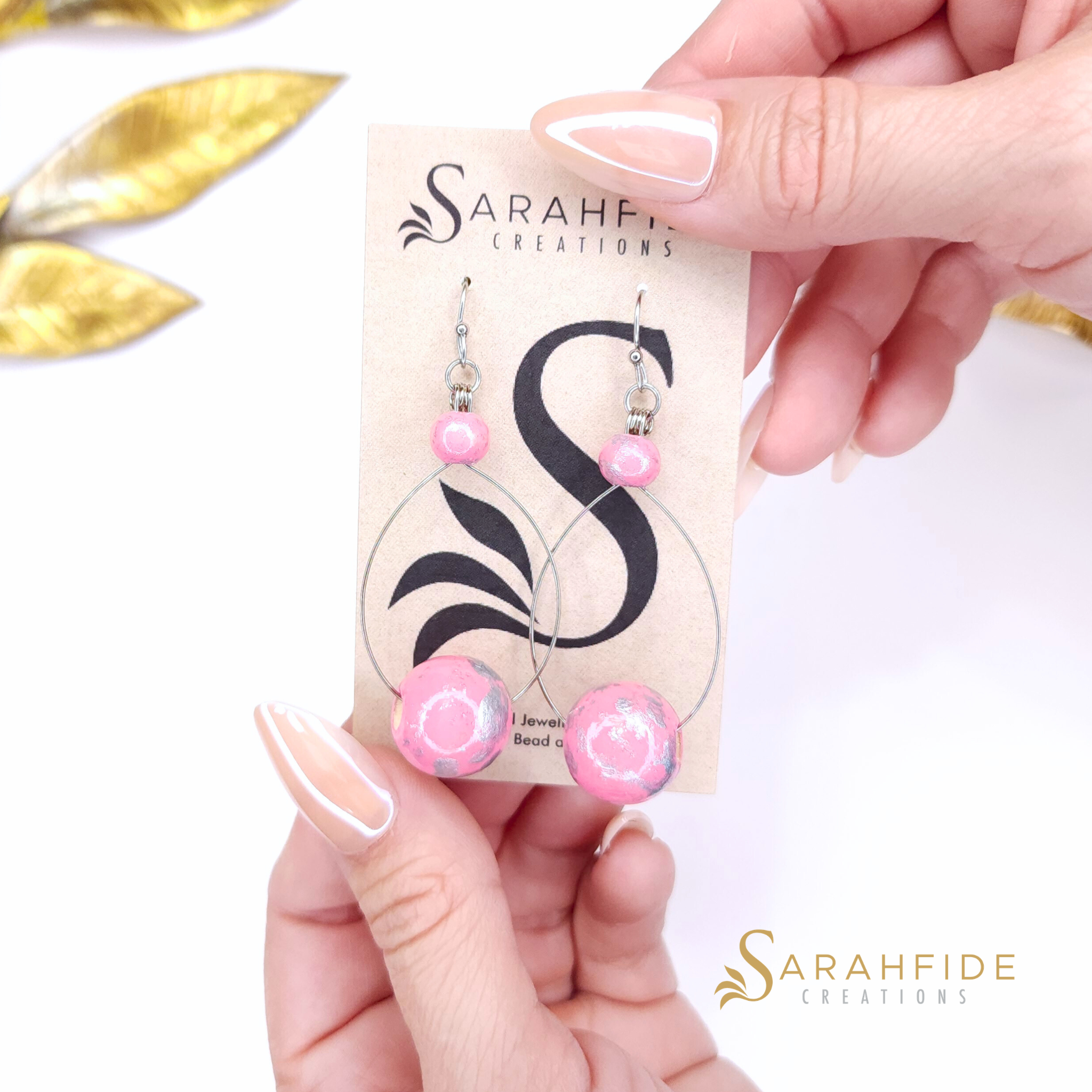 Light Pink Color Pop Medium Bead Drop Earrings