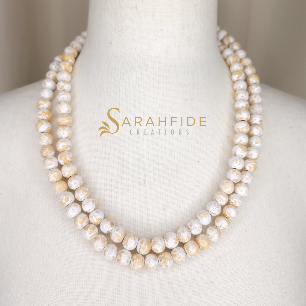 Beachwash Adaline Wood Bead Necklace