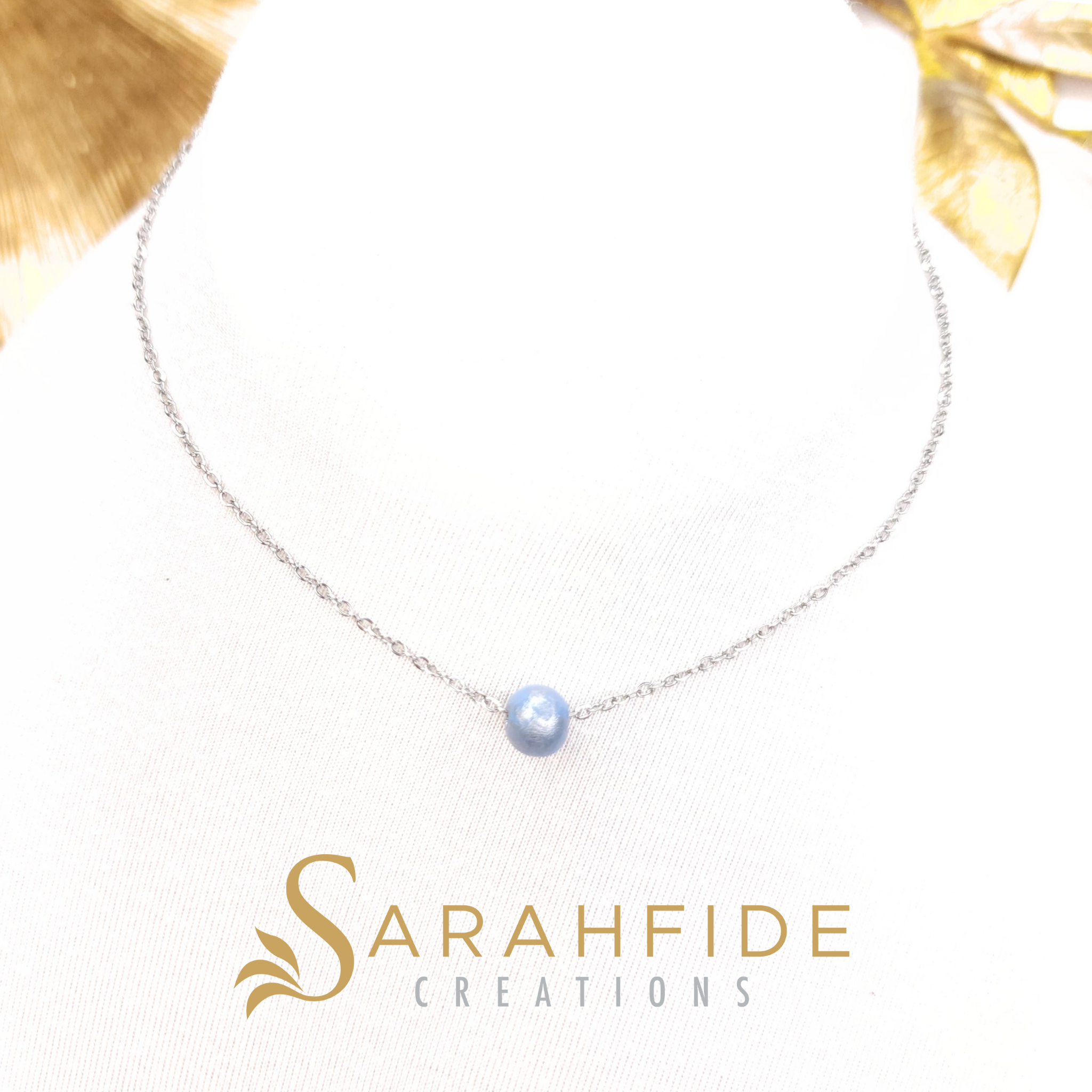 French Blue Color Pop Jane Pendant Necklace