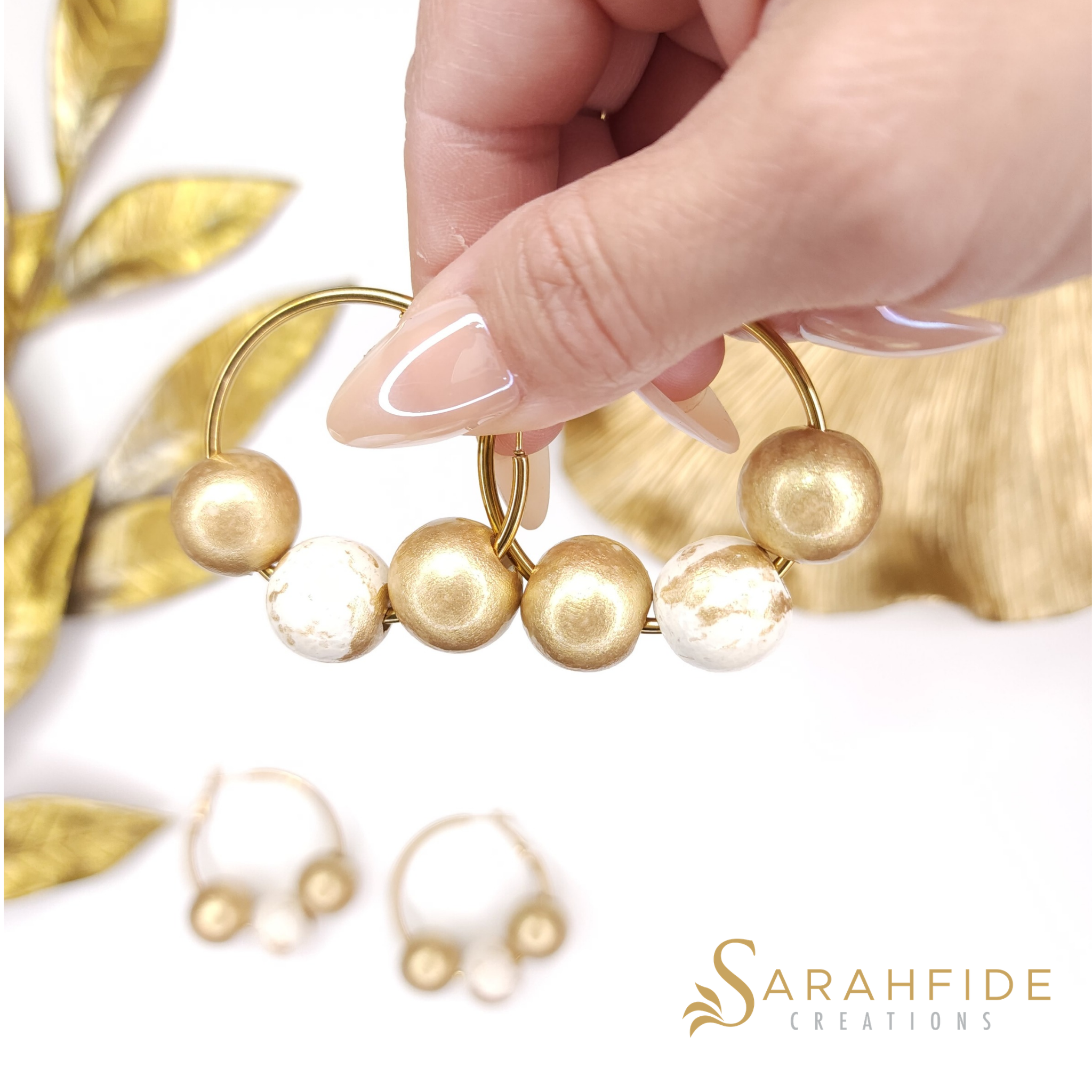 Gold Lux Trilogy Hoop Earrings