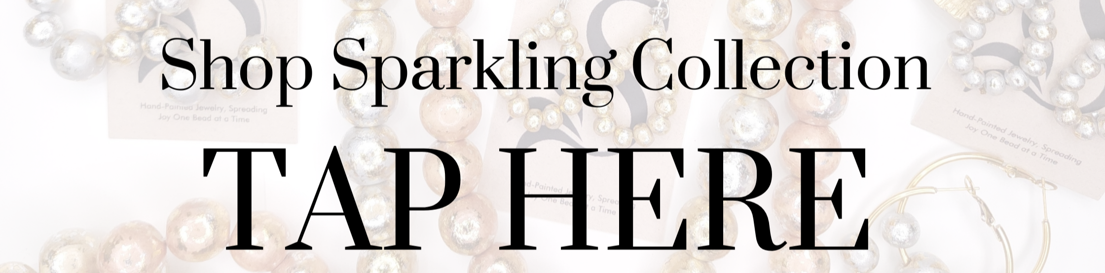 Shop the Sparkling Collection, hand-painted wood bead jewelry in gold, silver, and rose gold by Sarahfide Creations
