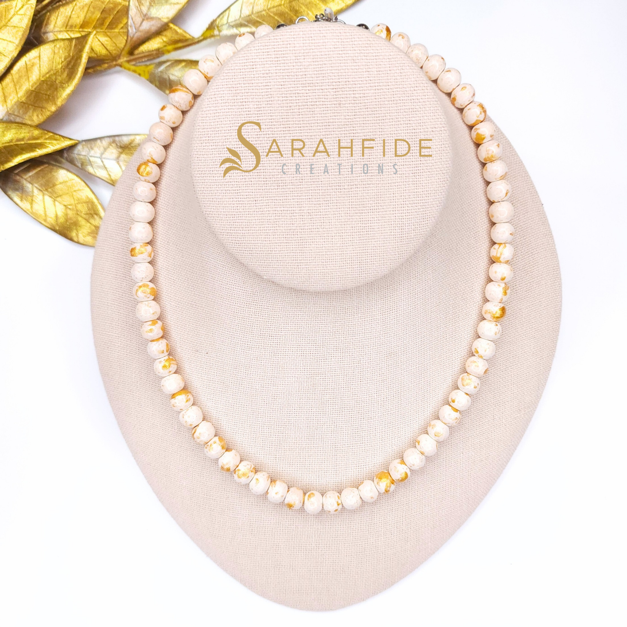Gold Lux Aila Bead Strand Necklace