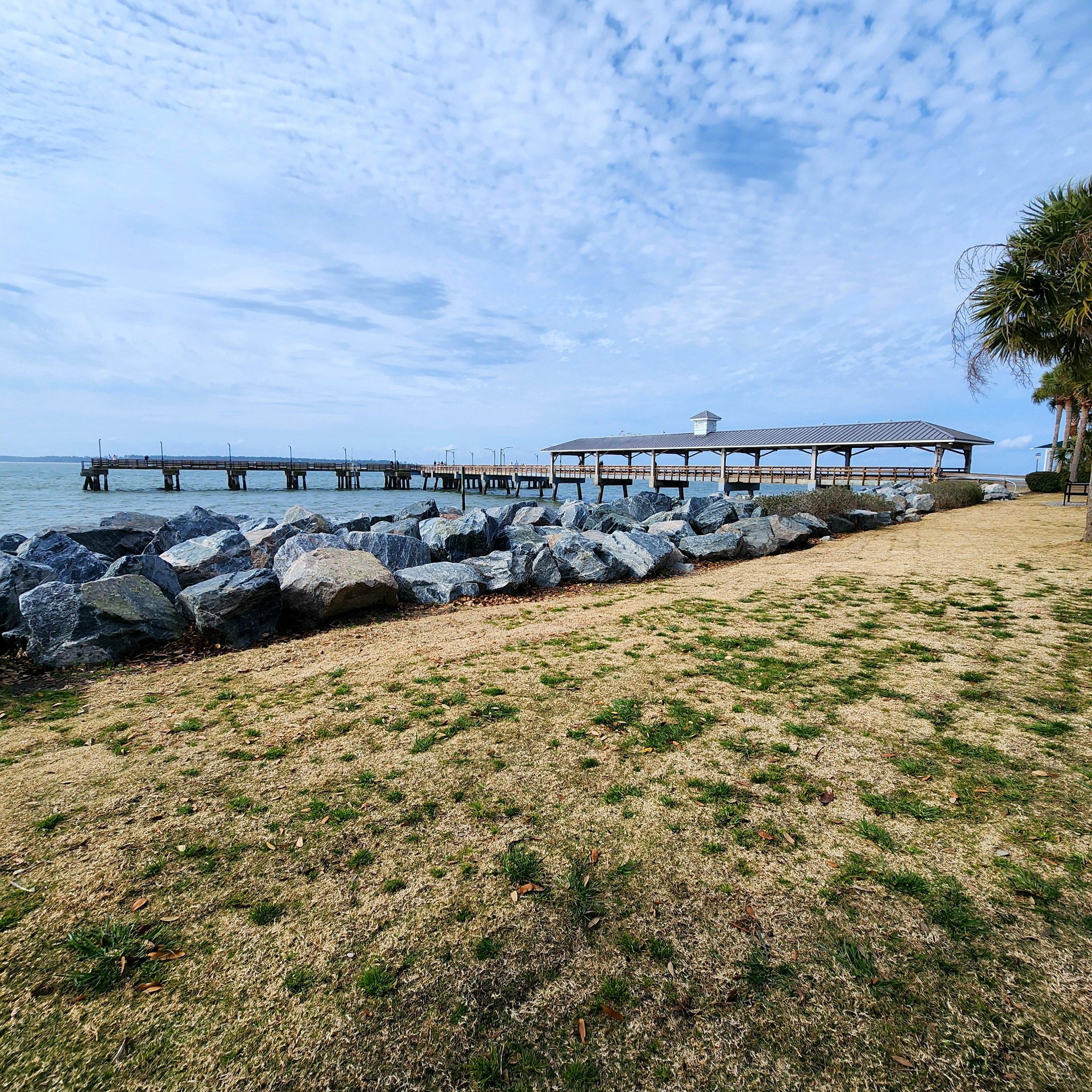 The pier at St. Simons Island Village steps from Crafts in the Village market Description: Just steps from the market. Walk out, take in the view, and breathe. It's one of those spots that makes you slow down.