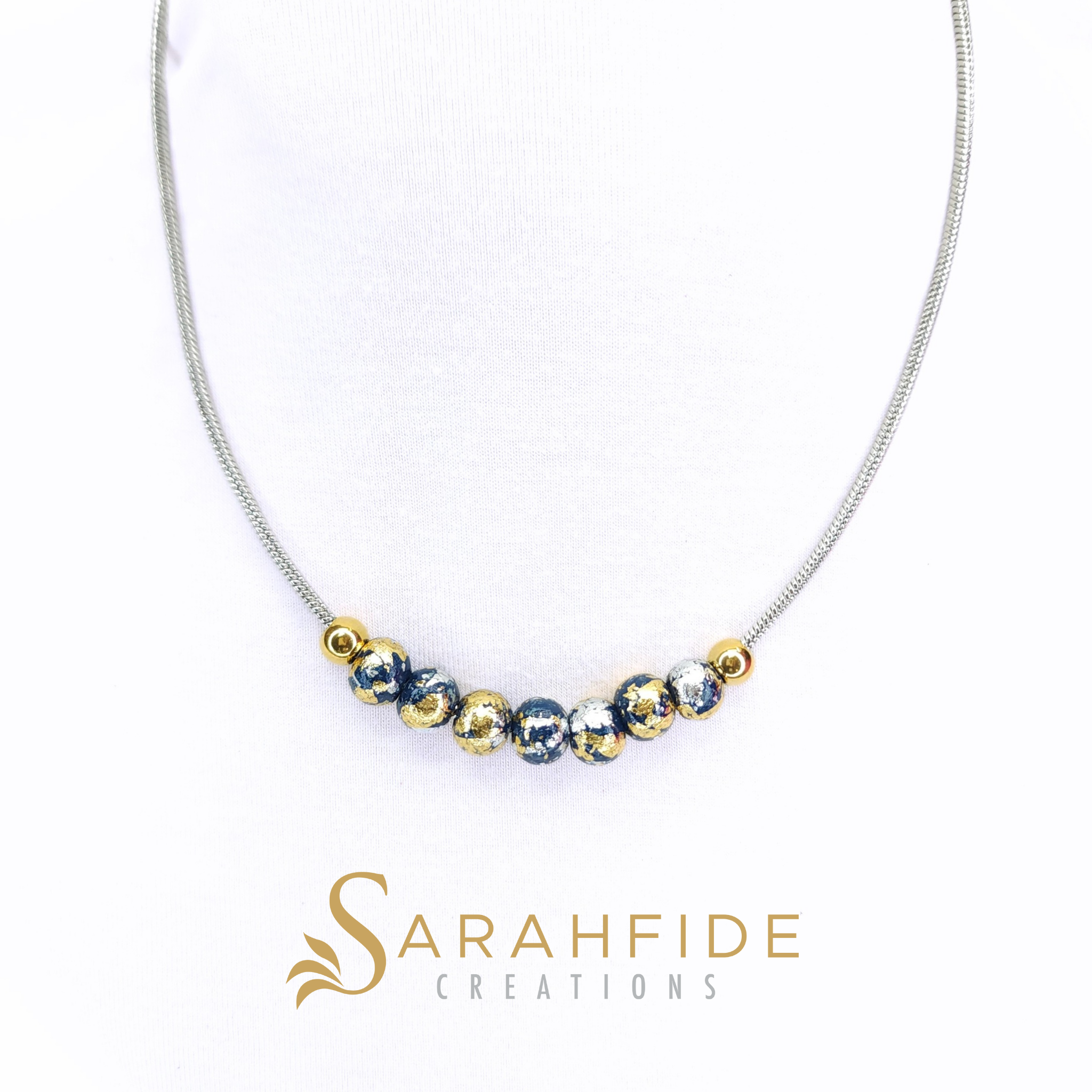 Navy Blue Sparkle DelMar Necklace
