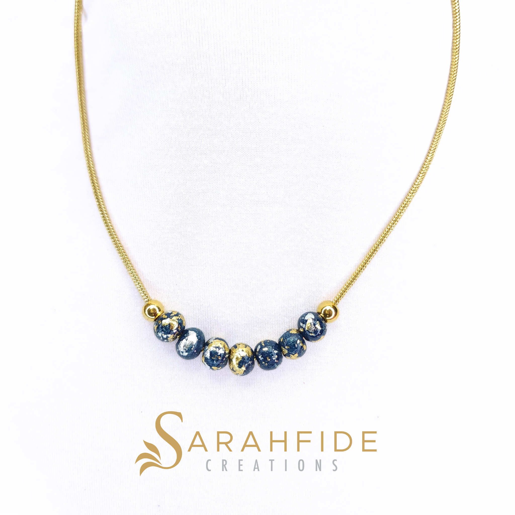 Navy Blue Sparkle DelMar Necklace