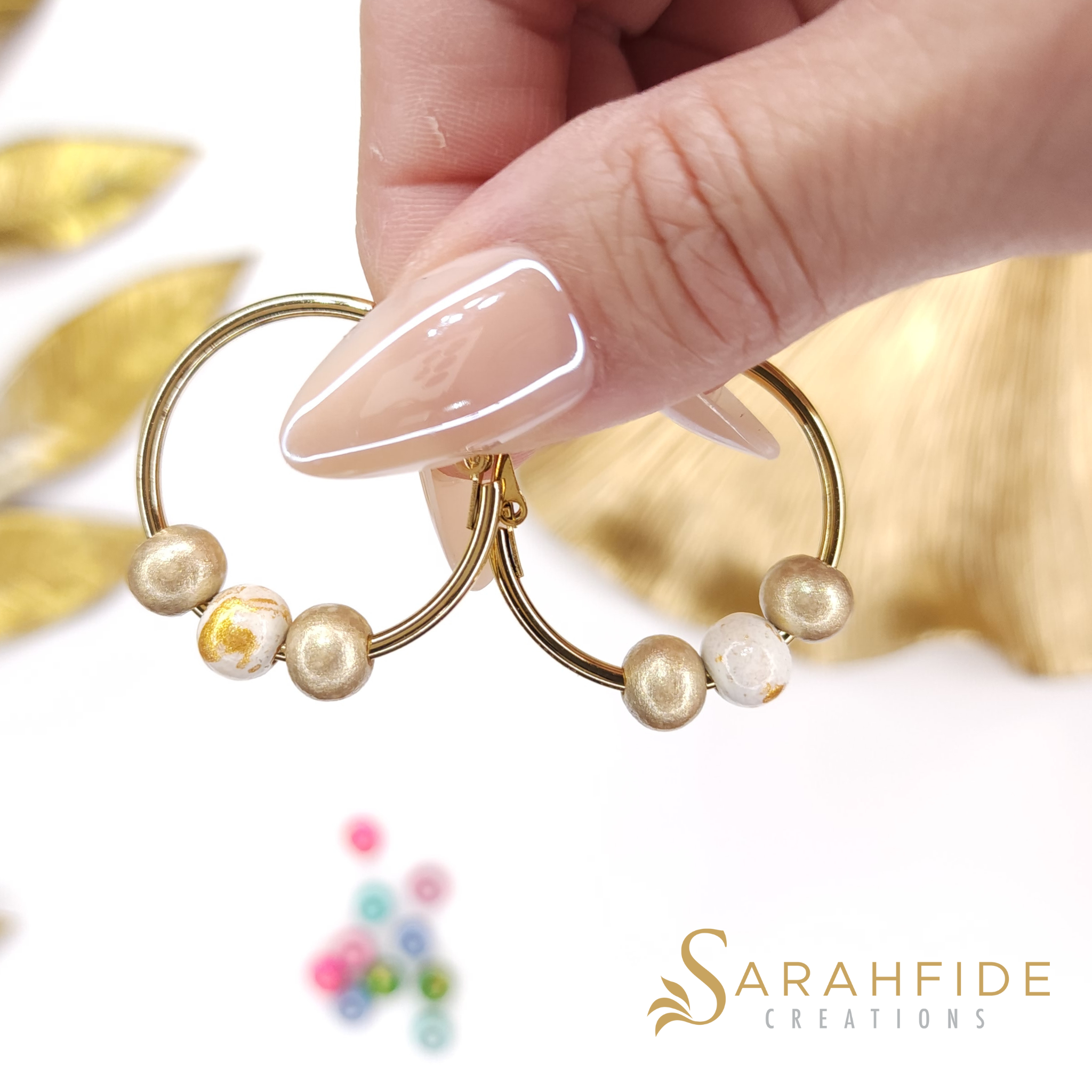 Gold Lux Trilogy Whisper Hoop Earrings