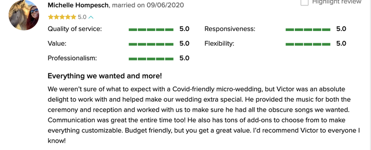 Client review screenshot 1 from the IKSounds review collection