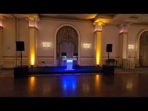 IKSounds DJ and lighting setup for a corporate Christmas party
