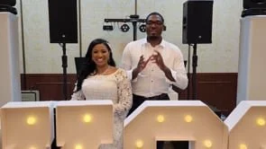 Krystal and Jonathan in their wedding video testimonial