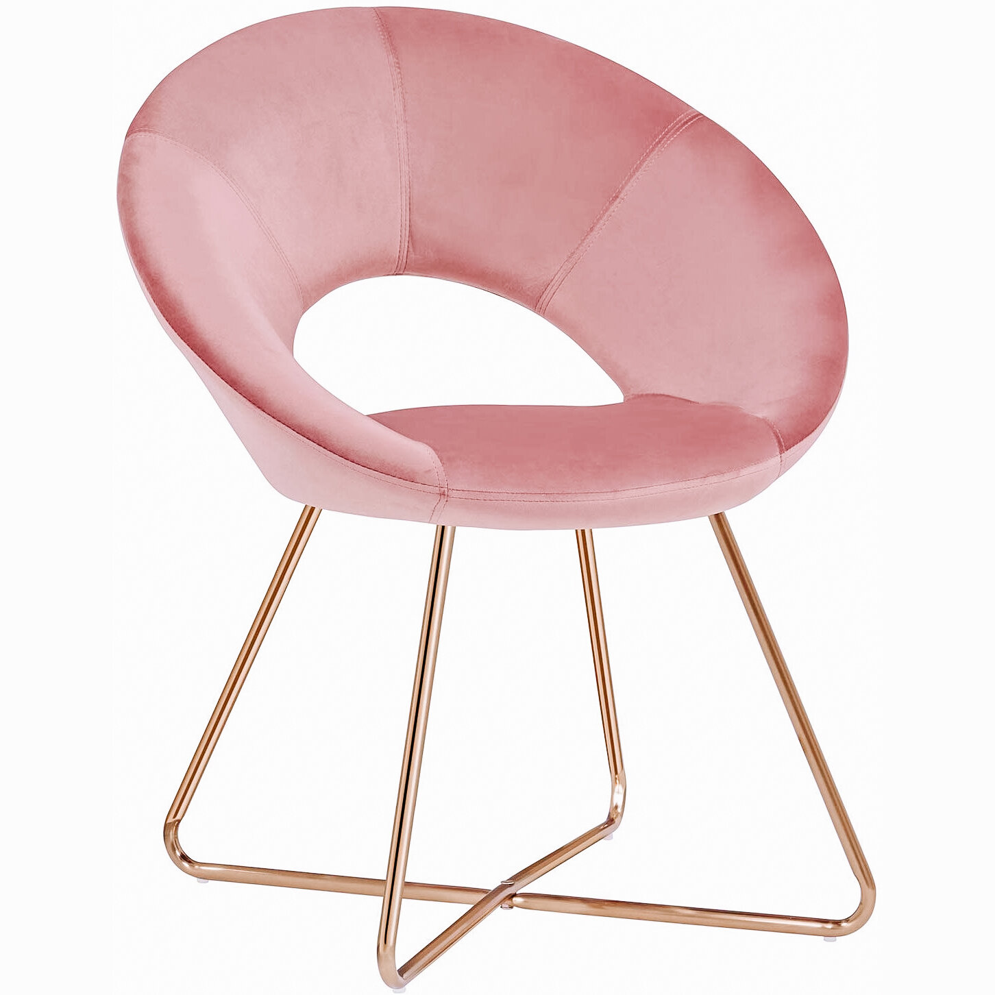 Velvet Metal Frame Chair