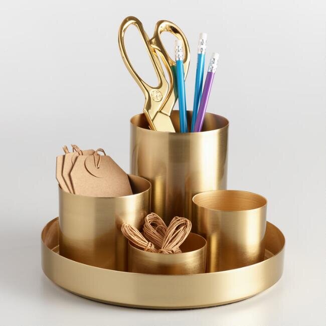 Gold Cup Desk Organizer | $22.49