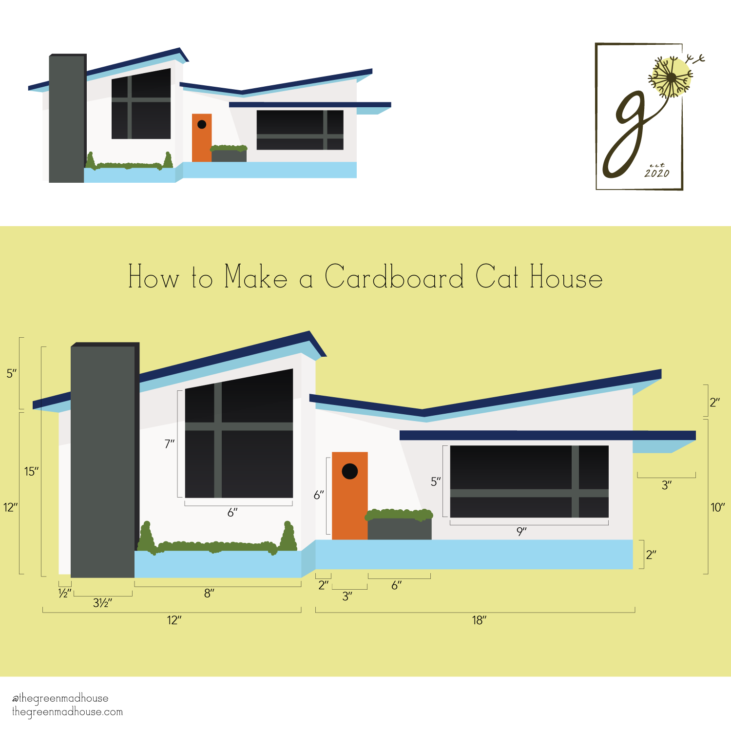 cardboard cat house plans