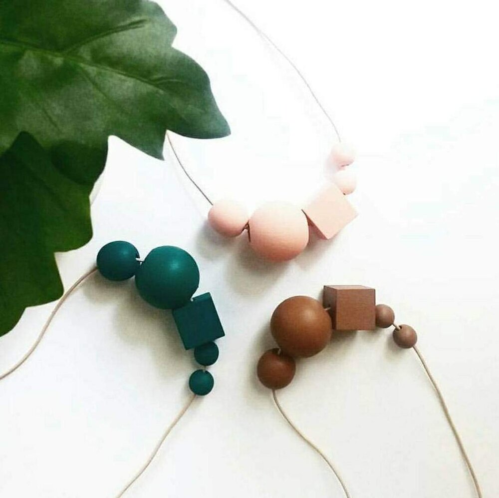 Large Wooden Bead Necklace | $43