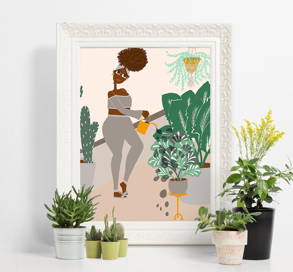 Watering Plants Print | $25.31+