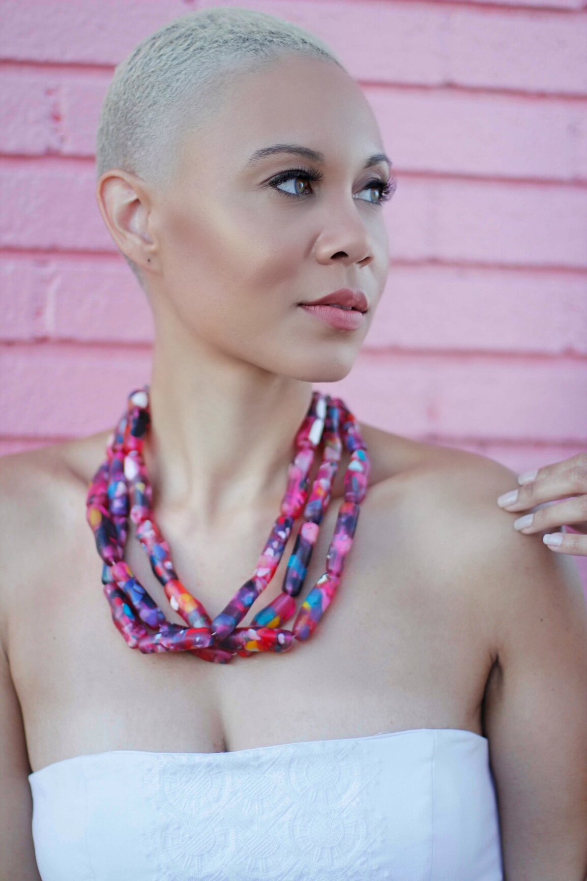 Pink Sisu Recycled Necklace | $120