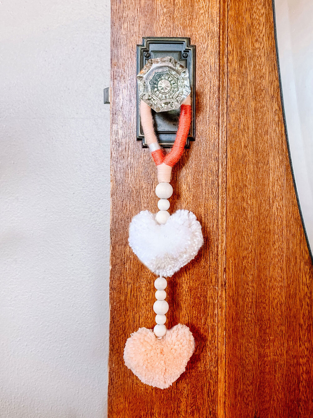 How to Make a Heart Pom Door Hanger