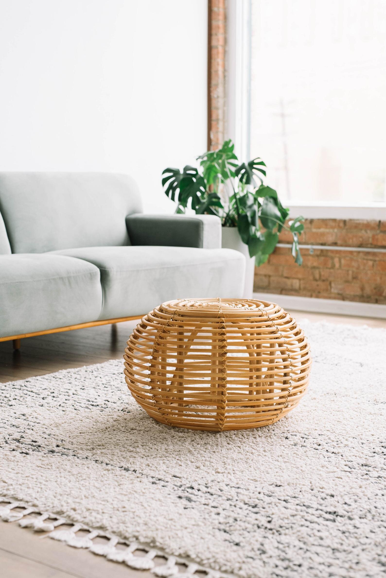 Rattan Ottoman | $199