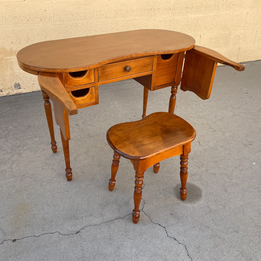 Antique Desk &amp; Stool | $850