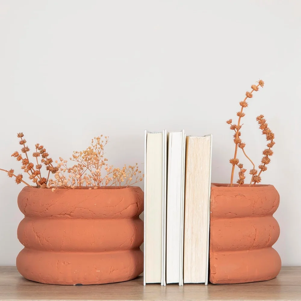 Terracotta Vase Bookends | $20