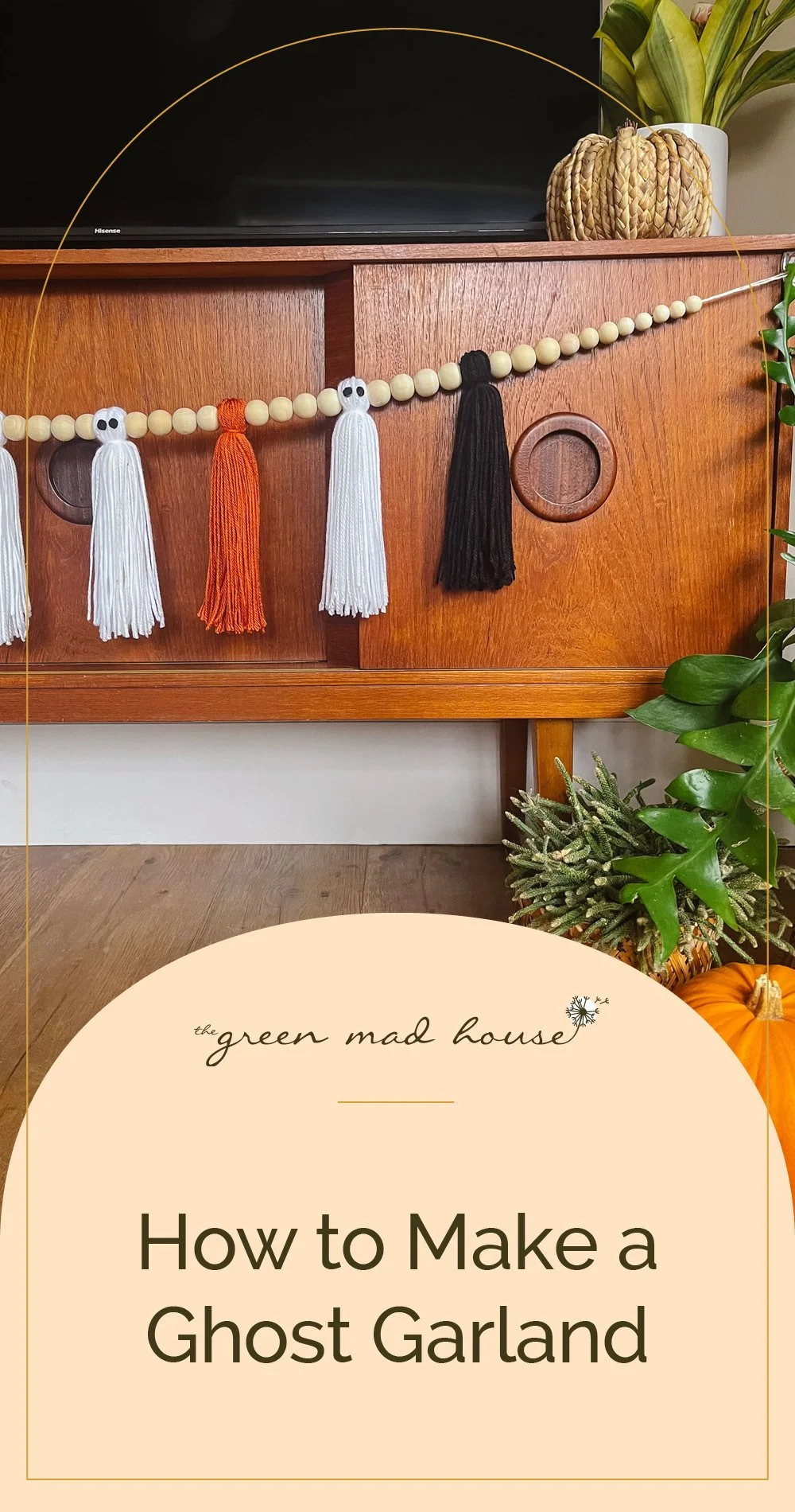 How to Make a Tassel Ghost Garland — The Green Mad House