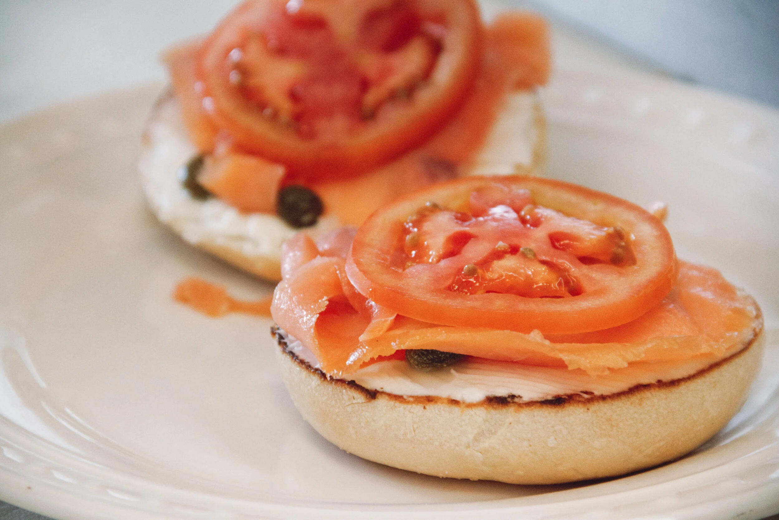 Lox and Cream Cheese Bagel