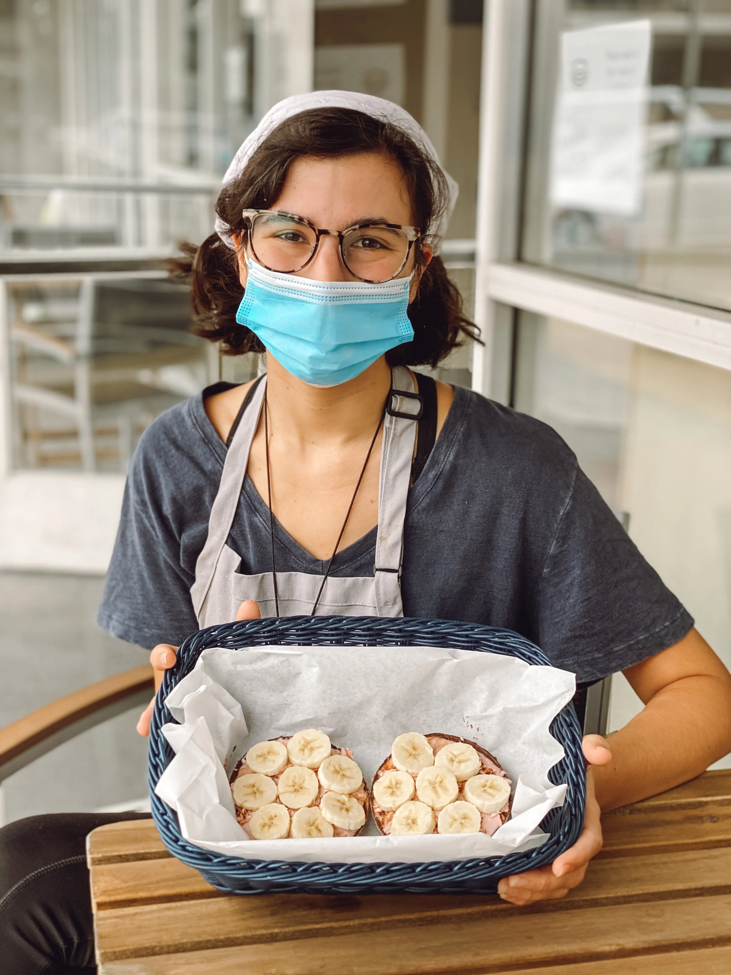 strawberry cream cheese, banana, and nutella