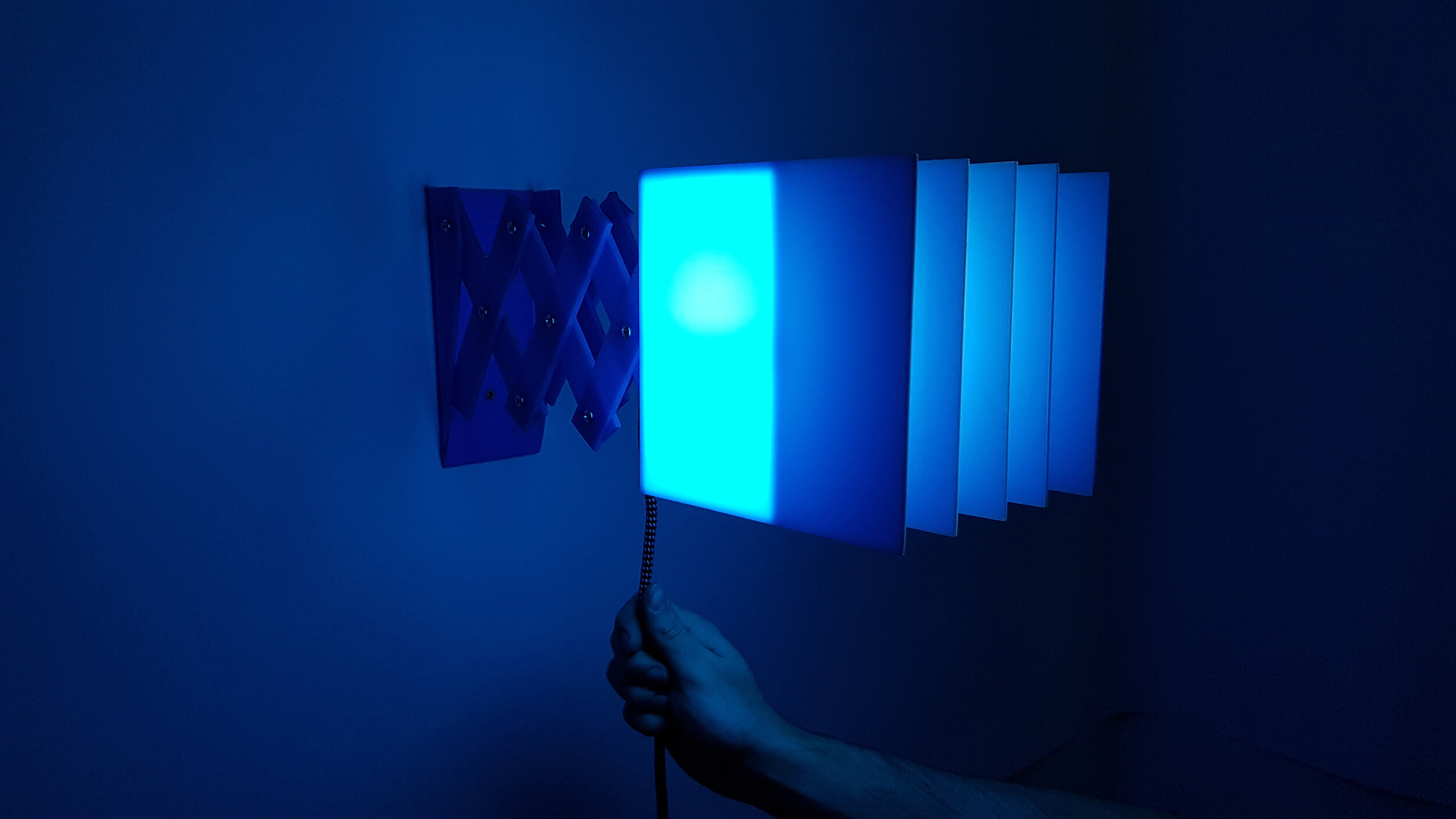 An Adjustable Lamp#With A Neon Glow