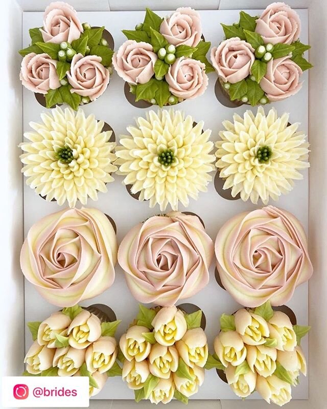 These flowers look good enough to eat 😍💕🌸🌺 #repost Tag your bridesmaids to let them know you wouldn't mind a special delivery of these. 😜 | 📸 + 🧁: @kerrys_bouqcakes
.
.
#weddings #weddingdecor #weddingdecoration #weddinginspo #weddinginspirati