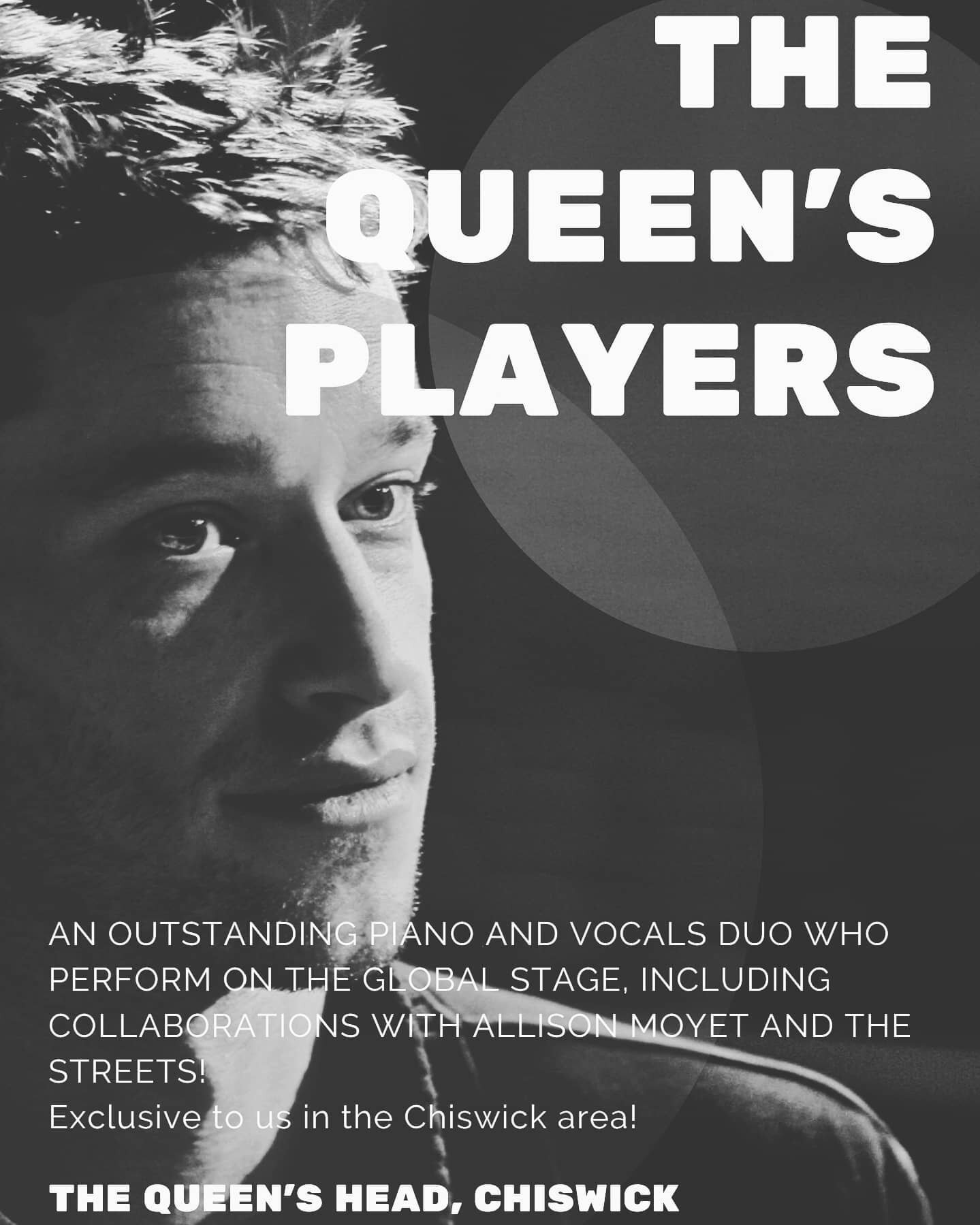 🔜The Queen&rsquo;s Head Players will now be performing Saturday 16th October 🎤🎤

✏📕 If you would like to reserve a table for dinner before / during the music then please give us a call on 020 3819 6066 to check availability and remember to mentio