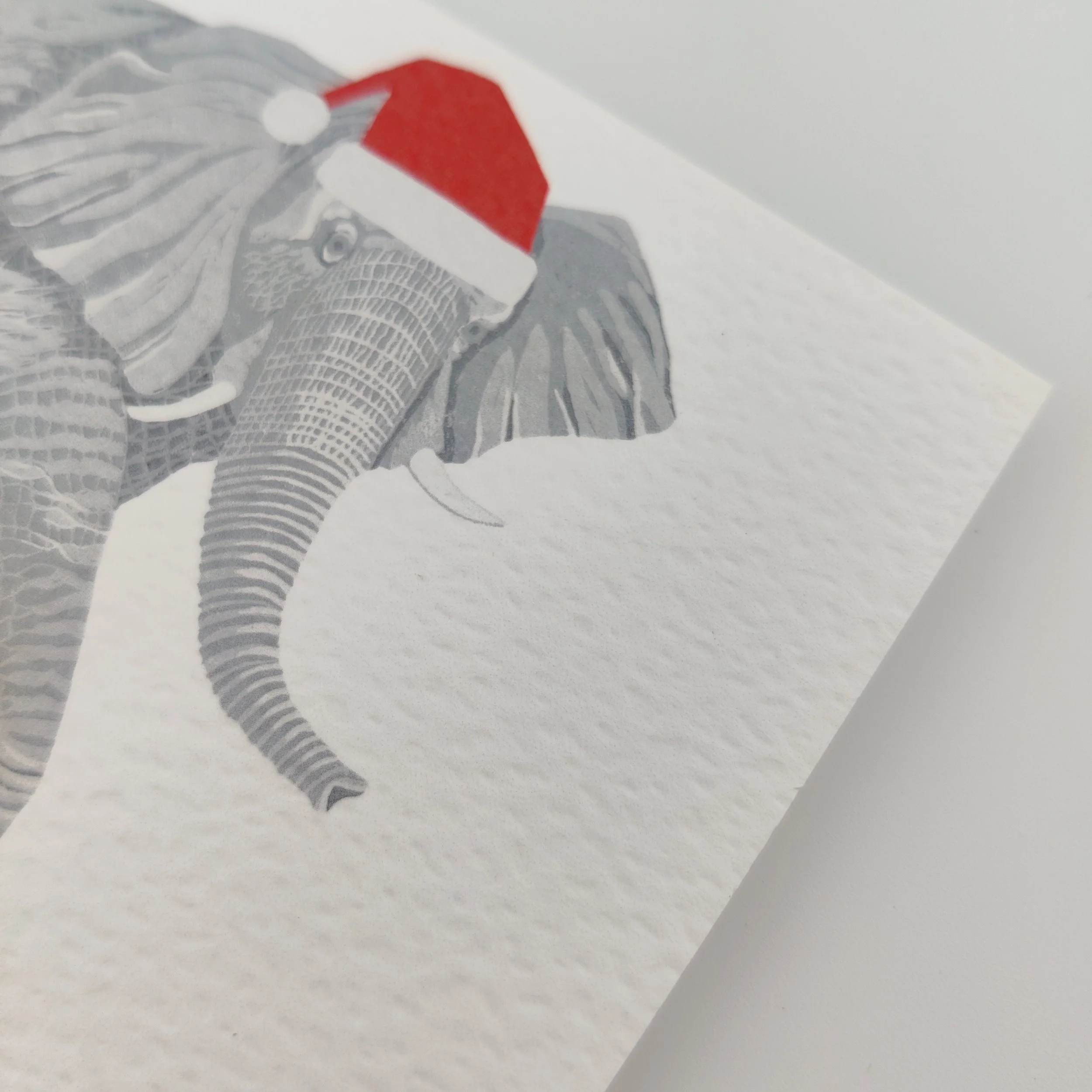 Christmas Elephant Family Card — Corrina Ann Art