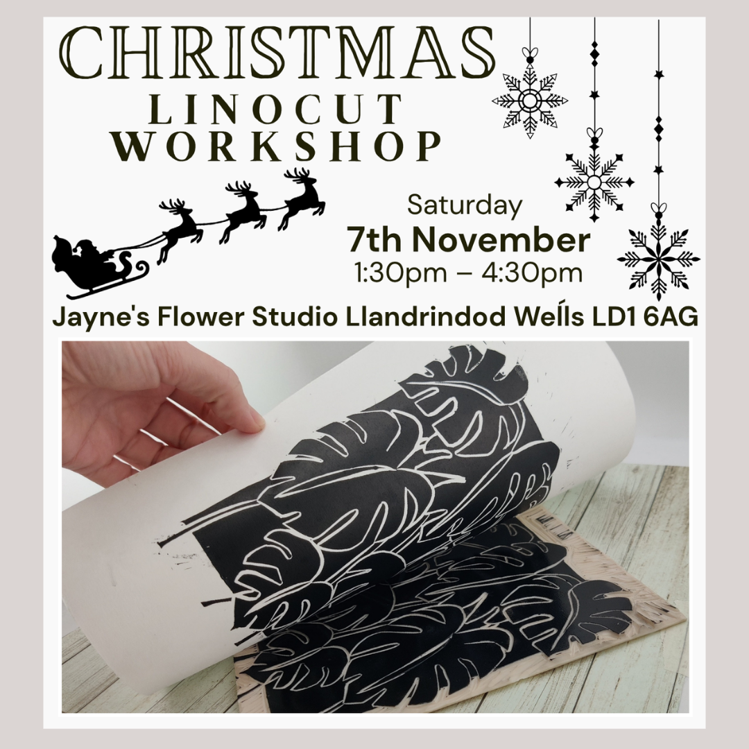 Christmas Linocut Workshop - 7th November 2026 - Llandrindod Wells