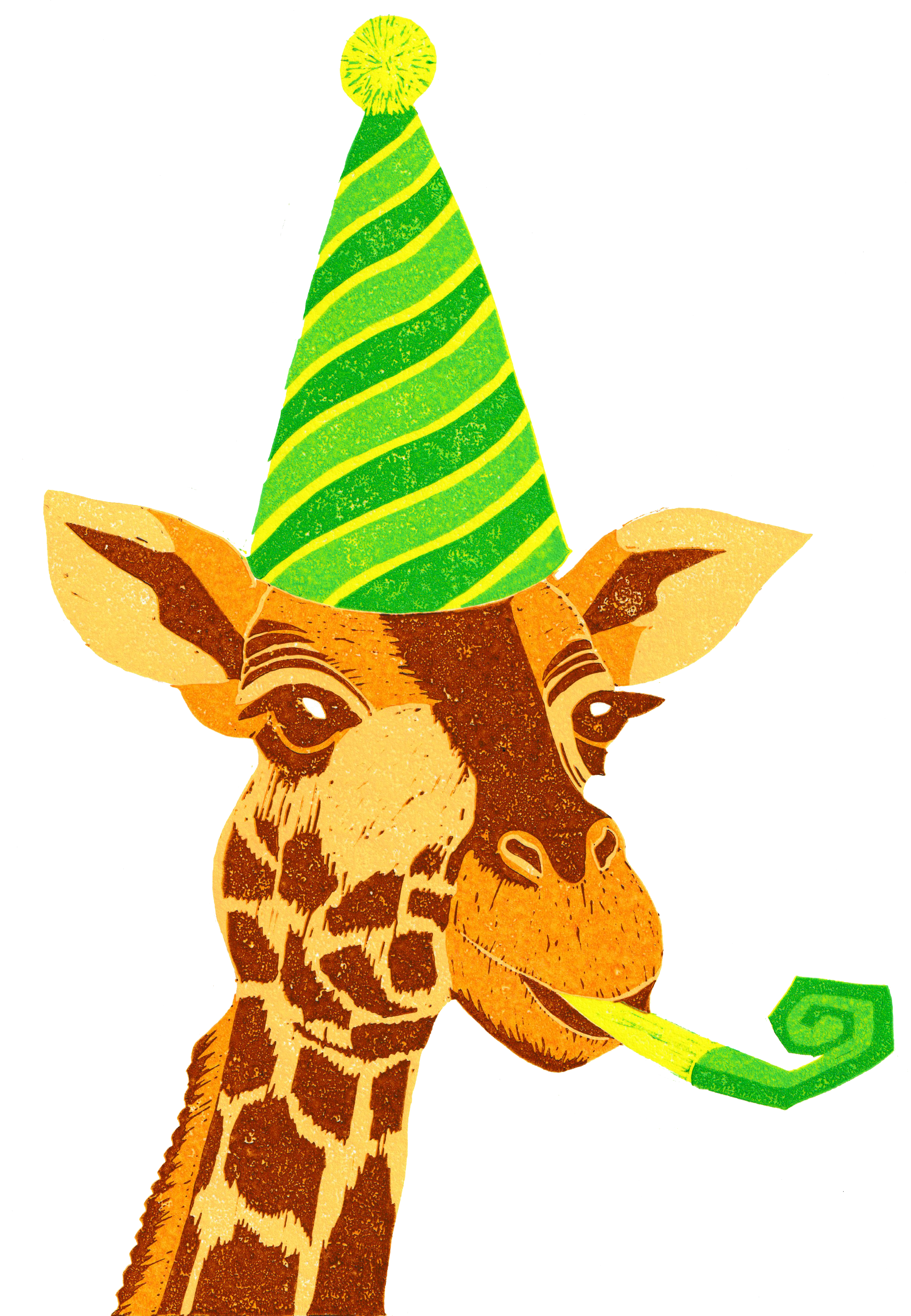 Giraffe with Party Hat transparent background.png