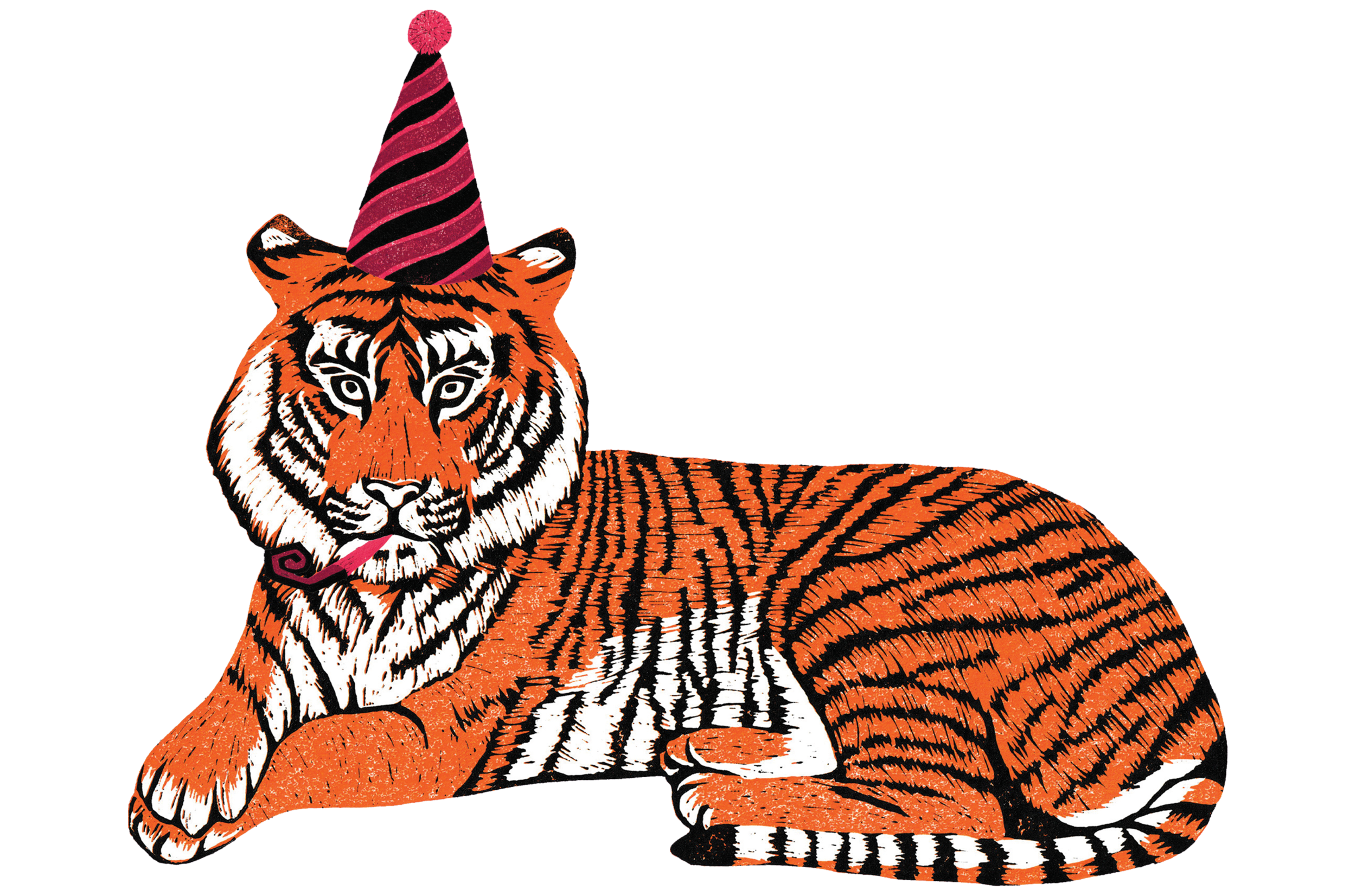 Party Tiger with transparent background PNG.png