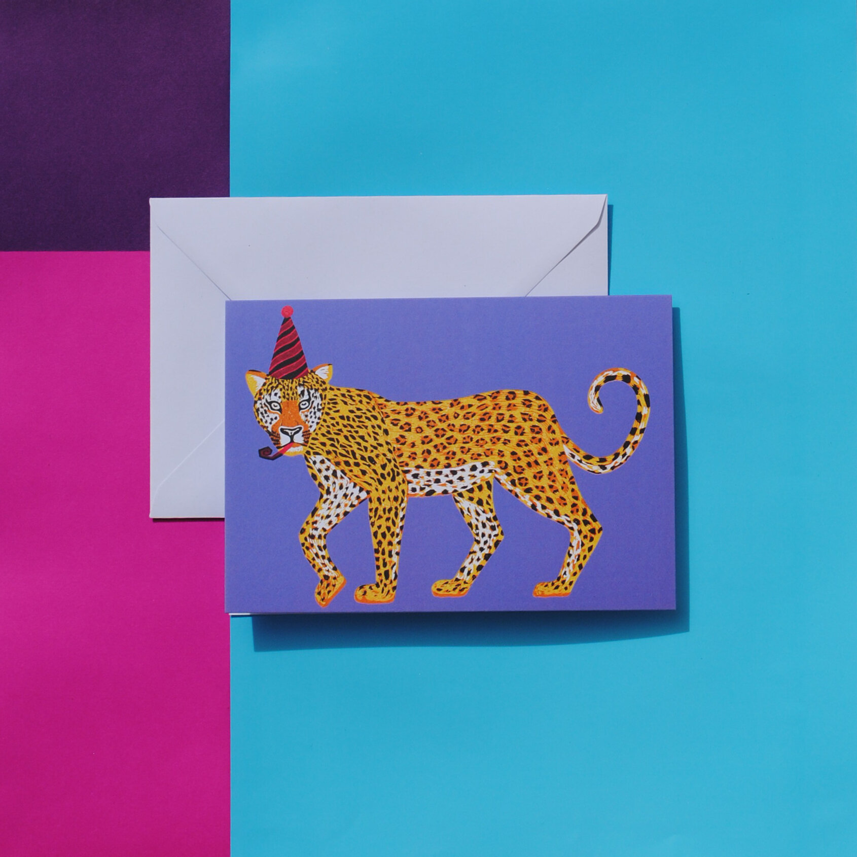 Party Leopard Birthday Card and envelope.jpg