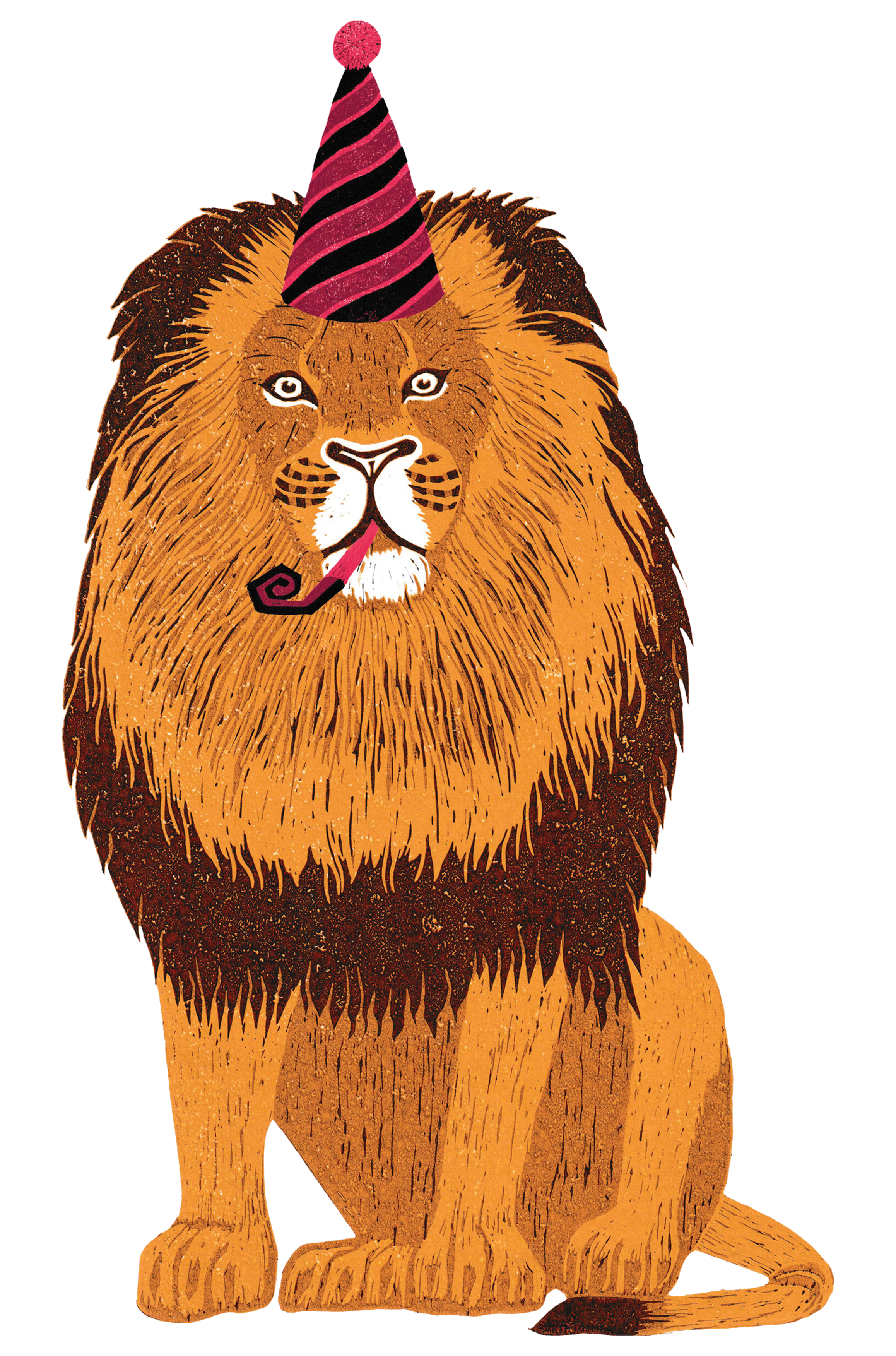 Party Lion with transparent background PNG.png