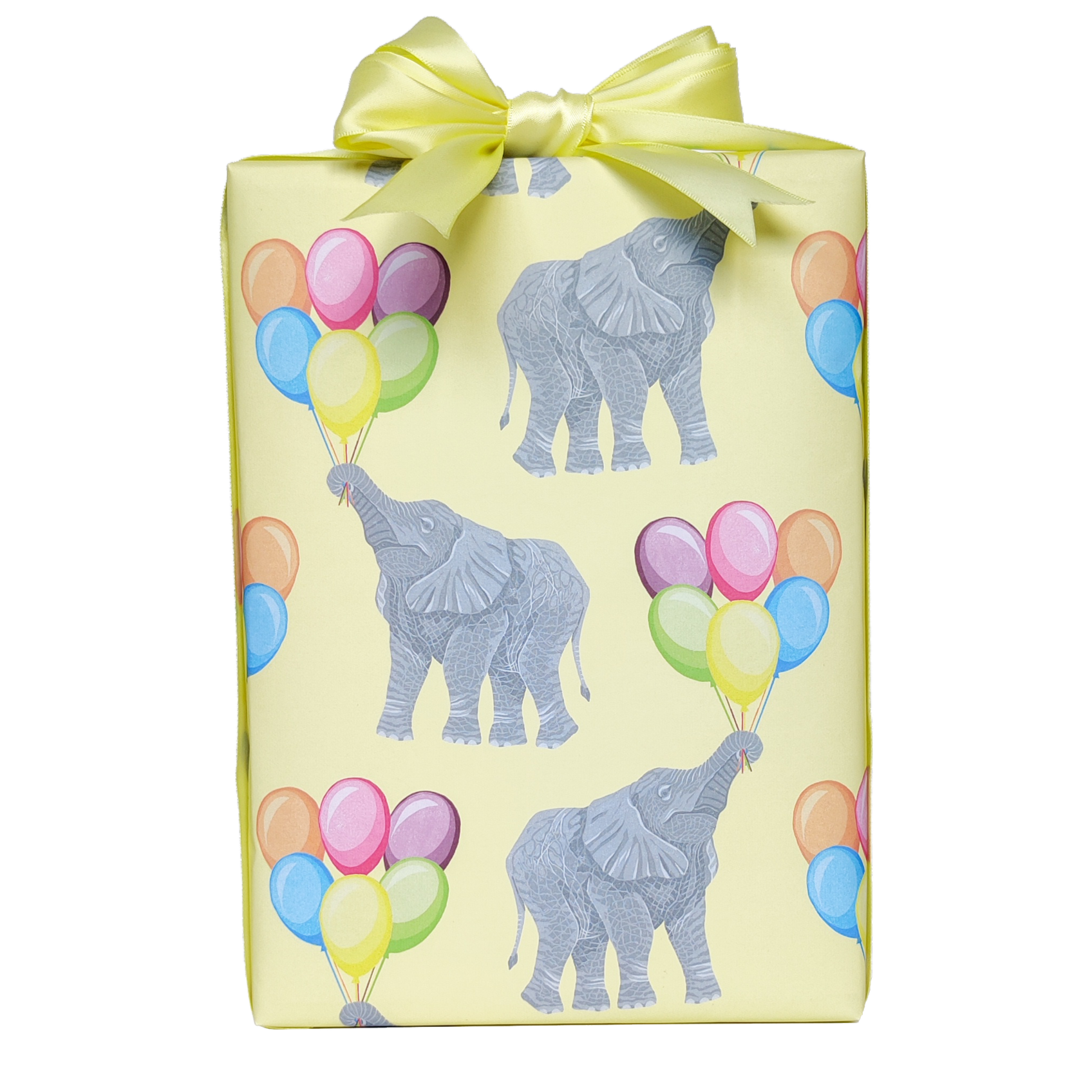 Baby Elephant with Balloons Wrapping Paper