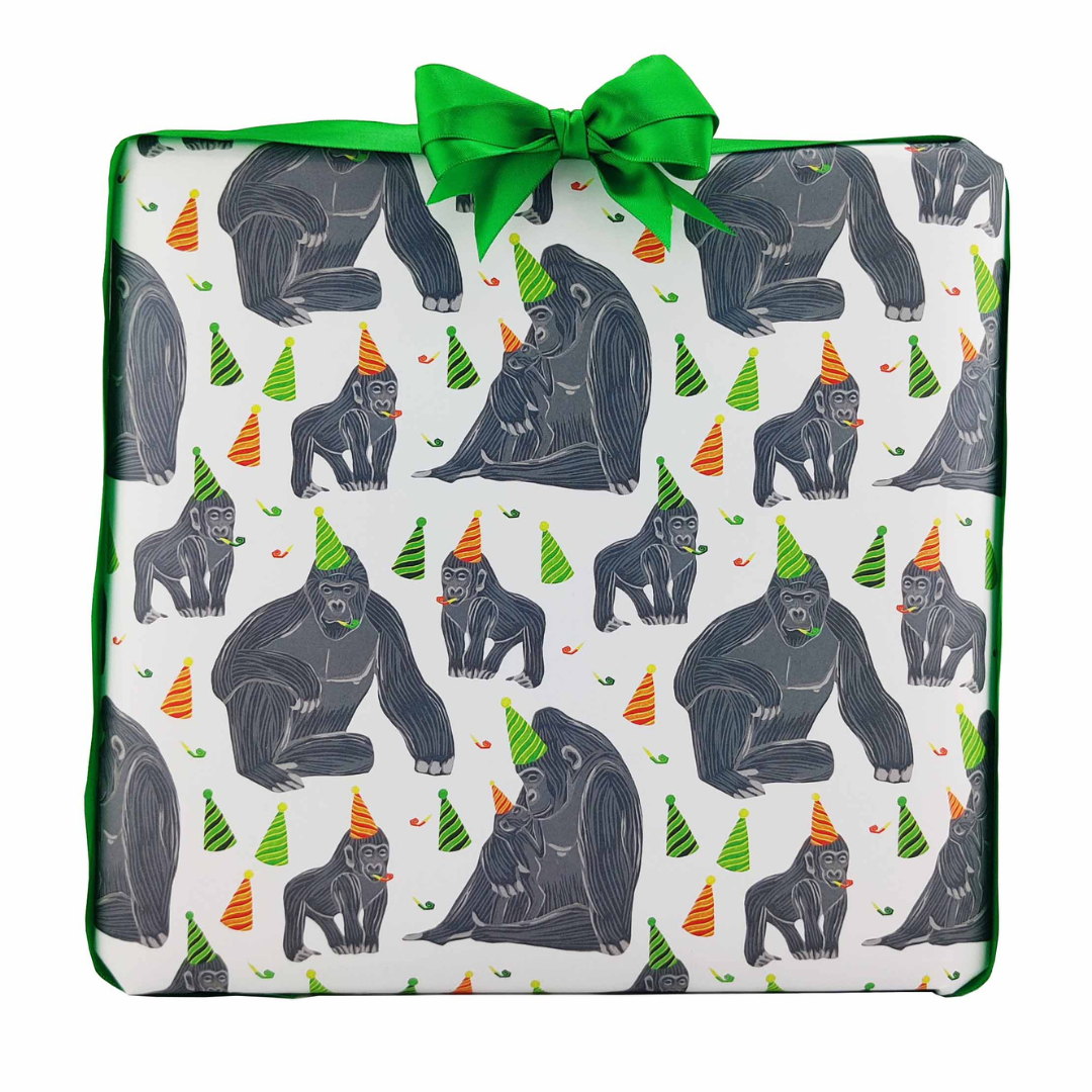 Party Gorilla Family Birthday Wrapping Paper