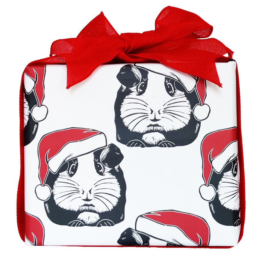 Guinea Pig in a Santa Hat Wrapping Paper