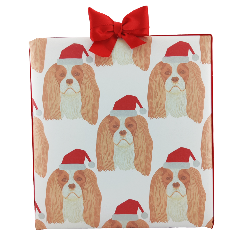 Christmas Cavalier King Charles Spaniel Wrapping Paper