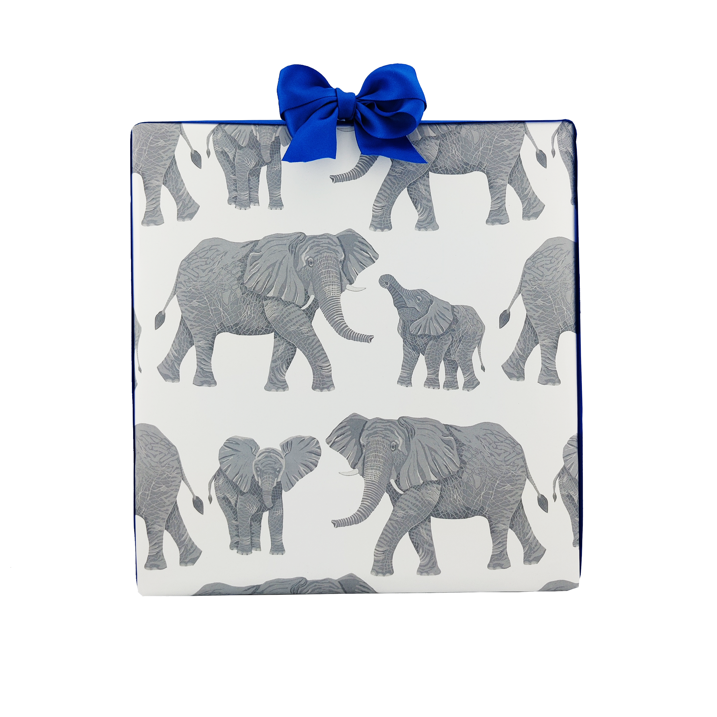 Elephant Family Wrapping Paper Blue ribbon.png