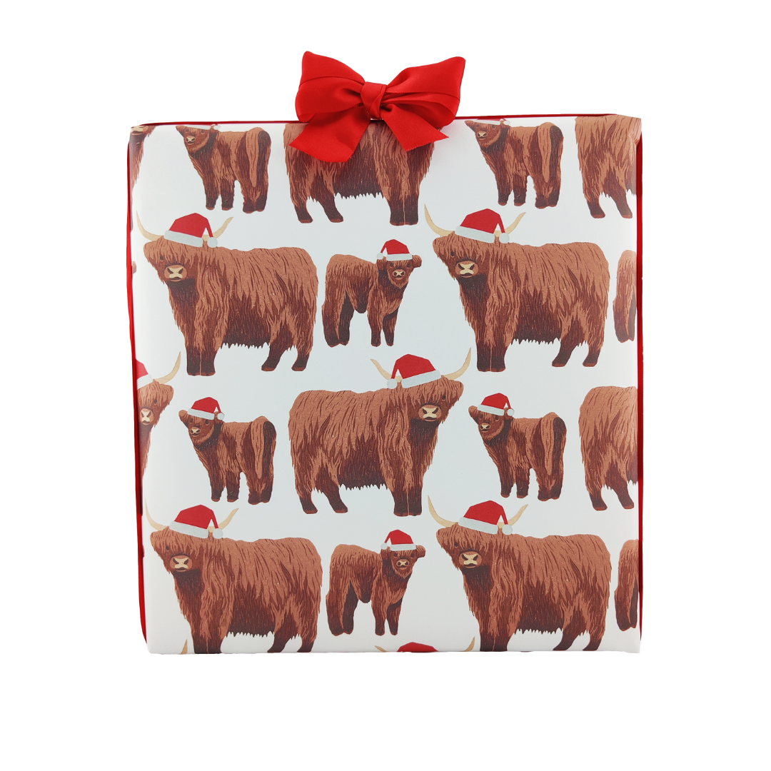 Highland Cow Family Christmas Wrapping Paper.png