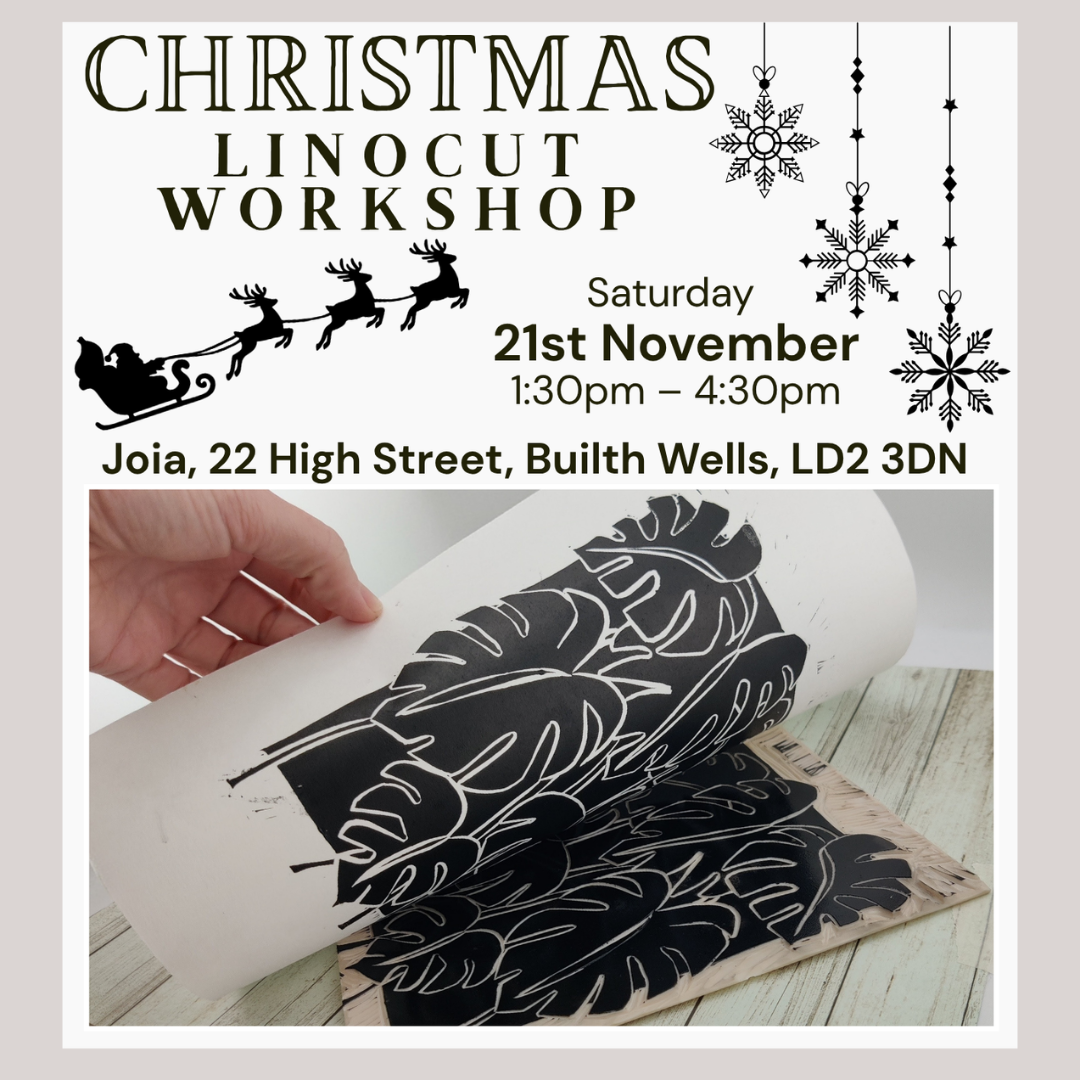 Christmas Linocut Workshop - 21st November 2026 - Builth Wells