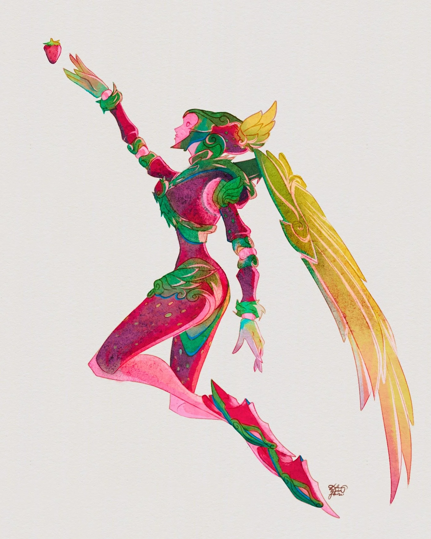 🍓 TYPE: (STRAWBERRY) ECHO 
Easily, humbly, one of the best skins in the game. 

A mix of watercolor meets digital art. 

#overwatch #overwatchfanart #echo #fanart #hybridart