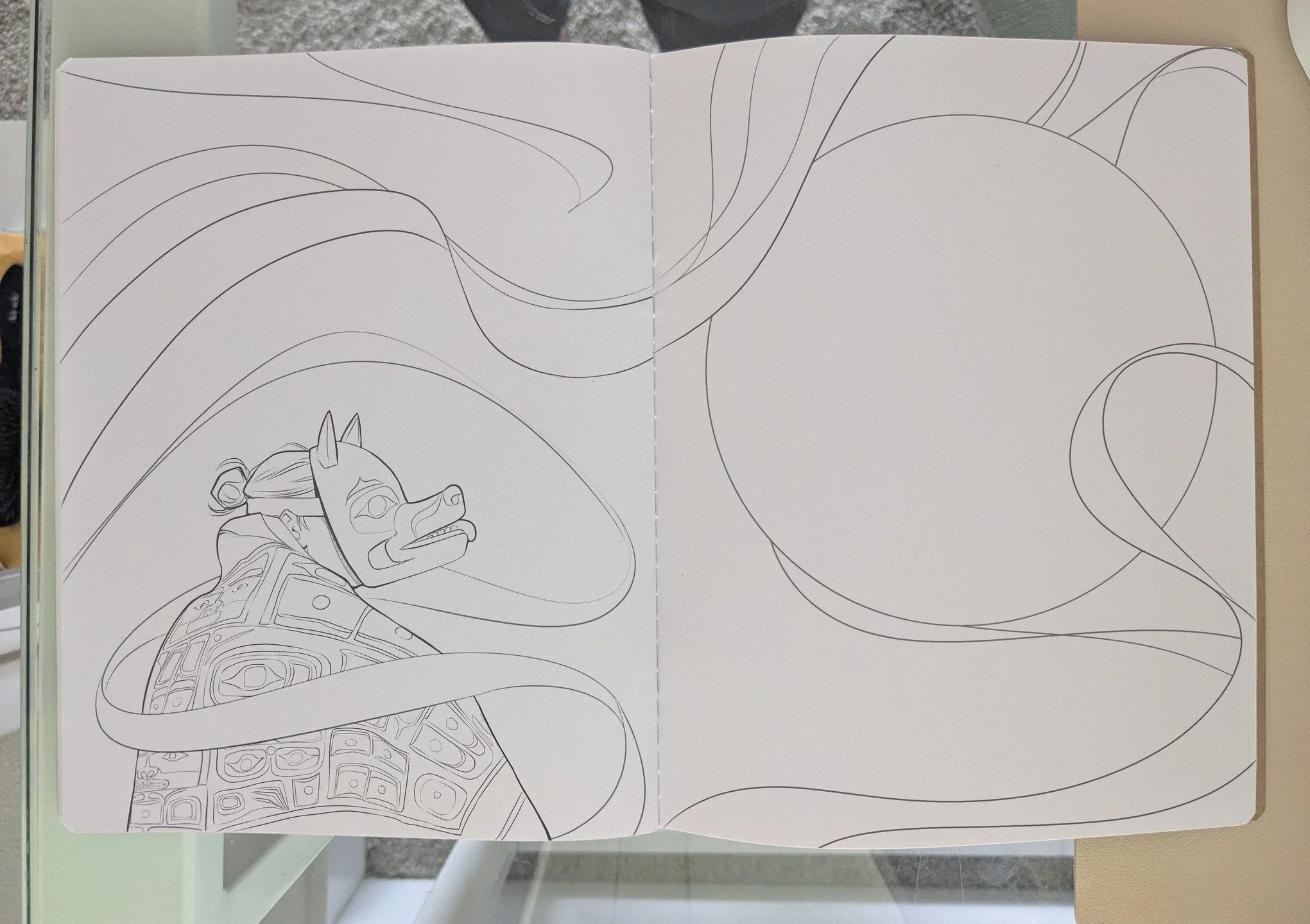 a dream 🌖 cleaned up in digital, ready to paint!

(chilkat robes are the hardest things to draw. they're so dang beautiful, so intricate.)

#artoftheday🎨 #nativeartist #nativeart #digitalart #tlingit