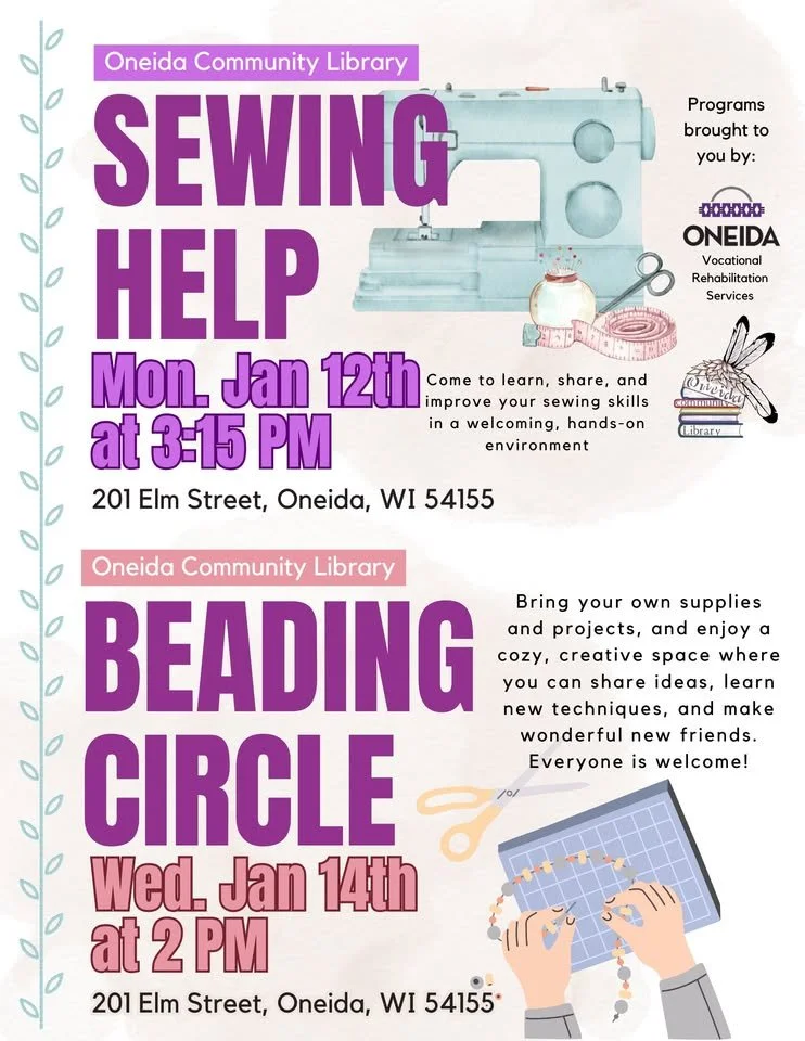 Beading Circle at Oneida Community Library 