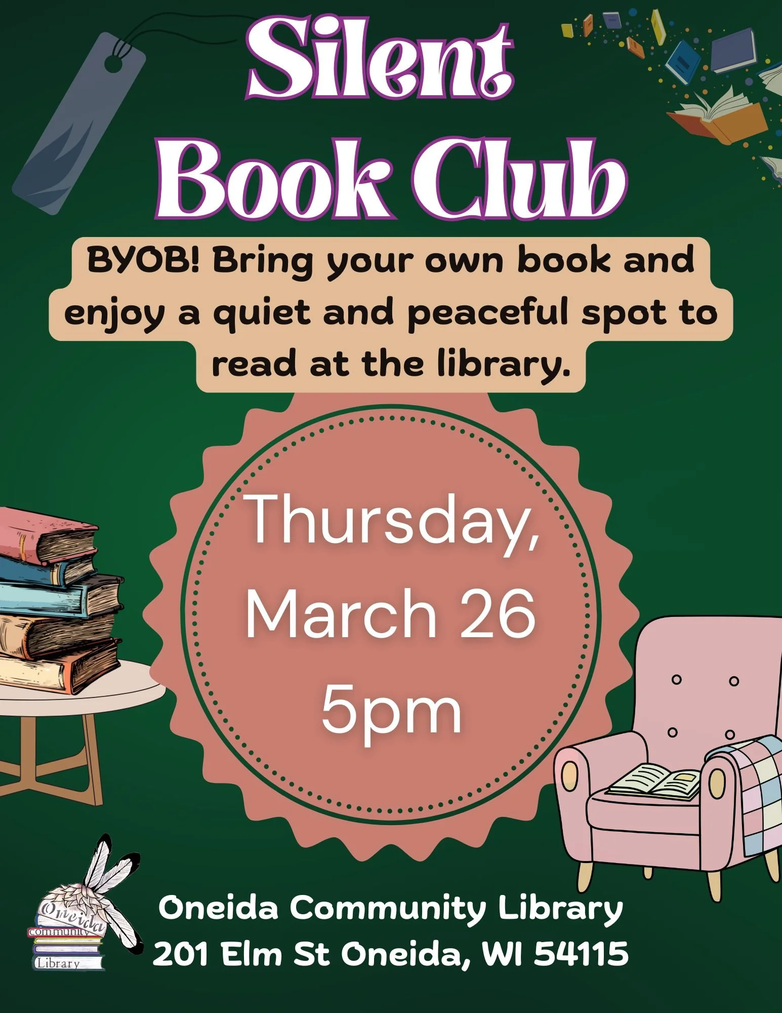 Silent Book Club at Oneida Community Library 