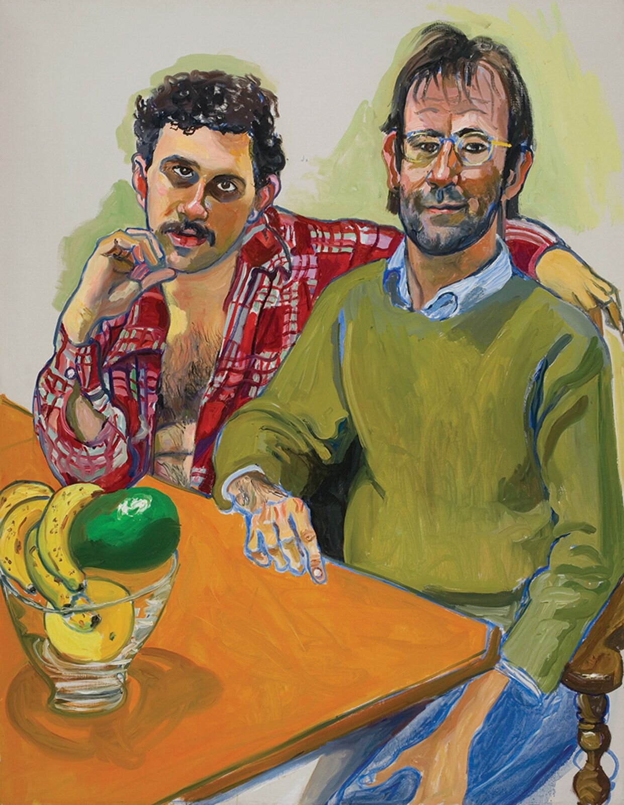 Alice Neel, two artists, and an avocado