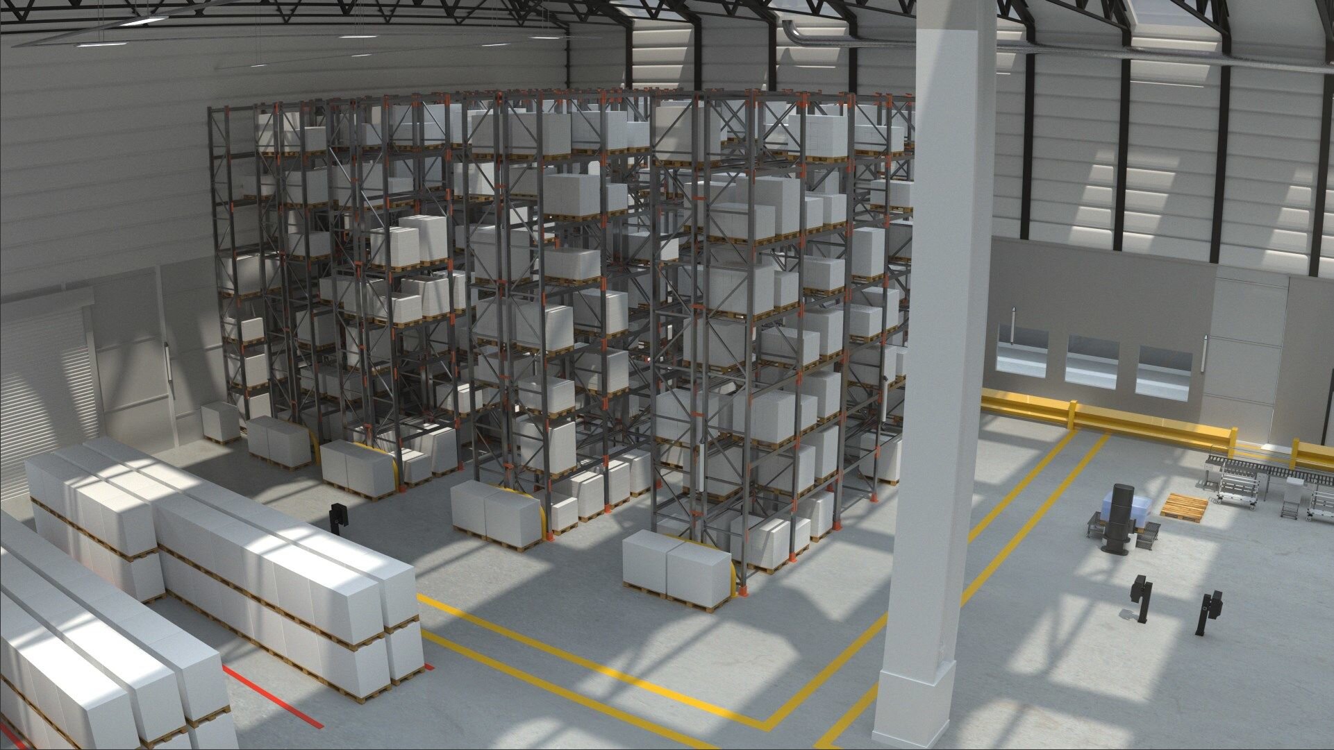 detail view of high racking